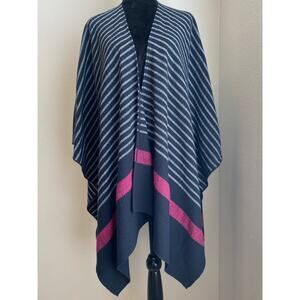 Mersea Navy Striped Travel Wrap in OSFM